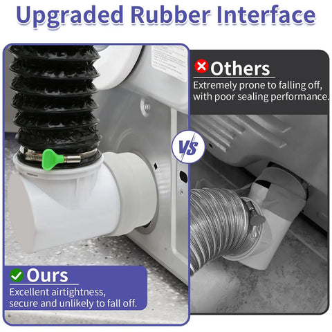 Comparison of 4 Inch Dryer Vent Hose Kit For Tight Spaces 10 Feet Long, 90 Degree Elbow With Rubber Seal Connectors and other hose