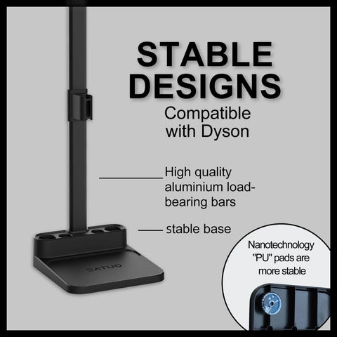 Cordless Vacuum Stand And Docking Station For Dyson V6 V7 V8 V10 V11 V15 SV18 SV21 Wall Mount Rack with stable base design
