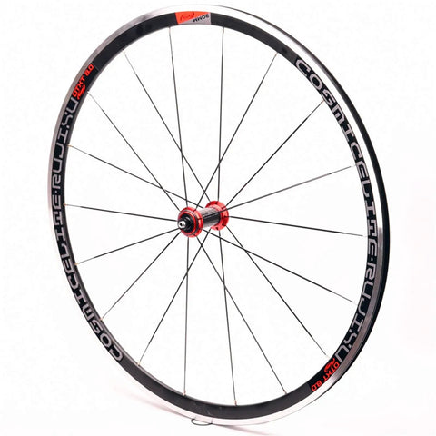 700C Road Bike Wheelset With 30mm Aluminum Rim Carbon Fiber Tube Hub Sealed Bearings Quick Release V Brakes lightweight front view