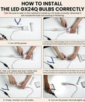 Installation guide for GX24Q 4 Pin LED PL Bulbs 12W Daylight 6000K 26W CFL Equivalent Ballast Bypass Ceiling Lights