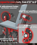 Backrest and seat adjustments on Pro Grade Unilateral And Bilateral Leg Extension And Curl Machine With Convertible Seated Leg Extension And Lying Leg Curl Bench For Home Gym Quad And Hamstring Lower Body Workout Equipment