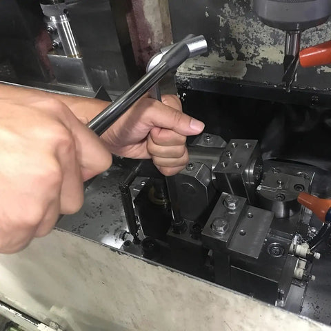 Using Triple Handle Adapter For SBL1000 Super Ball Wrench 2030 By Wise Tools on machinery for precise fastening in narrow spaces.