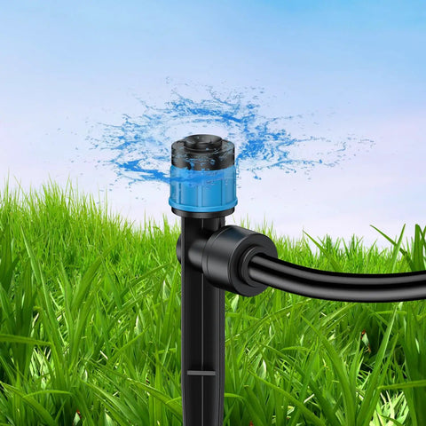 Push To Fit Drip Irrigation Emitters Pack Of 30 With Adjustable 360 Degree Water Flow For One Quarter Inch Tubing in garden