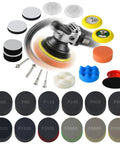 136 Piece Wet And Dry Sanding Disc And Polishing Kit with drill attachment, silicon carbide pads, and accessories.