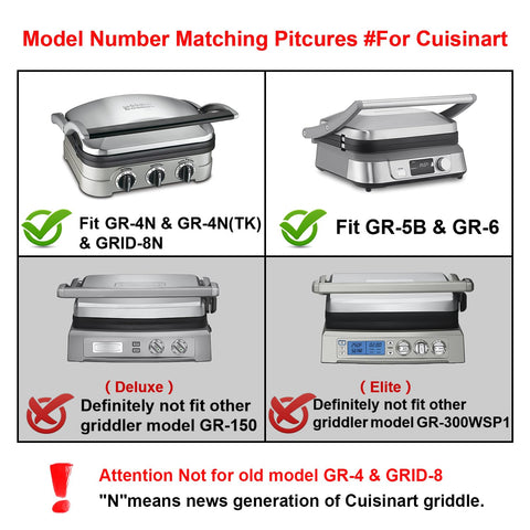 Model number compatibility chart for Killer Replacement Waffle Plates That Make Your Countertop Grill Work Smoother Than Ever.
