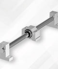 Two Pack SCV25UU Linear Ball Bearings 25mm ID By 76mm Length Short Box Aluminum Slide Block with shaft for CNC machines.