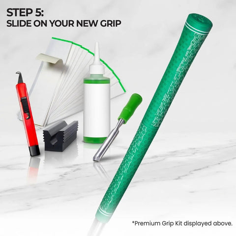 Complete Golf Grip Regripping Kit For DIY Home Use Pro Quality Includes Hook Blade 15 Or 30 Tape Strips 5 Oz Solvent Guide