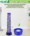V8 And V7 Vacuum Filter Replacement With 2 HEPA Post Filters And 2 Pre Filters for vacuum with home décor