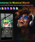 Close-up of 32GB MP3 Player With Bluetooth And Camera Android 13 Music And Video Player With 4 Inch Touchscreen Built In Speaker