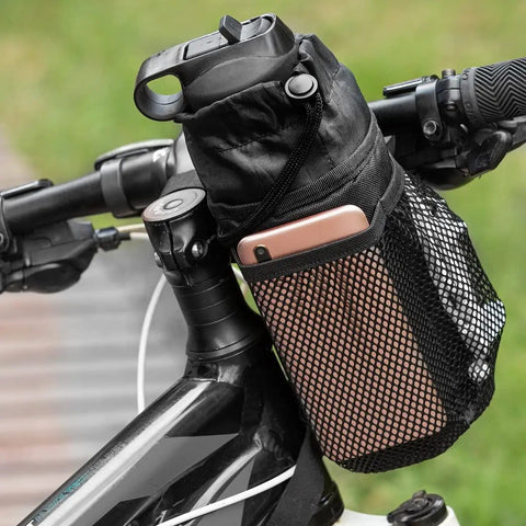 Insulated Bike Water Bottle Holder Bag With Phone Storage For Kids And Adults No Tool Needed Mount On Handlebar Keeps Drinks Cold Or Warm