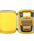 Ultimate Heavy Duty Hard Case For Dymo Rhino 4200 Label Maker showing yellow EVA case with label maker inside.