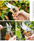 Heavy Duty Pruning Shears For Go-To Garden Tasks With Adjustable Thumb Lock, Arc Blade Pruners For Tree Trimming, Flower Cutting, And Bonsai, Anti-Slip Handles, Made From Durable SK5 Steel