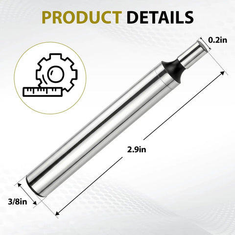 Precision Edge Finder For Metalworking Single End Design Ultra Accurate Pro Grade Edge Detection To Five Ten Thousandths Of An Inch Smooth Operation Easy Setup Fast Edge Location For Machinists And DIYers Durable Ground Contact Surfaces, 3/8in x 2.9in, 0.2in tip