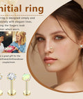 15Pcs Go To Body Jewelry Set Flat Back Push In Stud Earrings 20G 18G 16G 316L Surgical Stainless Threadless Nose Rings Medusa Piercing Jewelry Hypoallergenic Labret Studs Lip Rings Gold Tone With Ball Grabber Tool For Women And Men worn on nose and lip