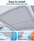 Tesla Model Y Glass Roof Sunshade Juniper Gray Keeps It Chill With Ice Crystal Cooling Coatings No Sag Heat Insulation