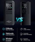Portable Tire Inflator Air Compressor With 7500mAh Battery vs alternative model comparison