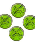 Horizontal Bubble Spirit Level Set Circular Bullseye Level Inclinometer Green 40x10mm Waterproof 4 Pack For LCD Mounts
