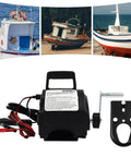 Heavy Duty 2000 Lbs Portable Electric Winch With Hand Crank For Cars And Trailers, 12V DC Marine Boat Trailer Gear Puller tackle.