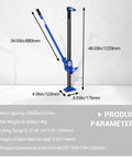 Ratcheting Farm Jack 48 Inch Heavy Duty Lift 7,000 Lb Capacity For Tractor, Truck, SUV Off Road Utility Jack With measurements