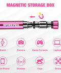 Pretty Dang Useful 24 Piece Mini Screwdriver Set With Slick Magnetic Bits And Precision Driver Options In Pink for easy gadget repairs.