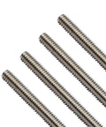 Front view of 48 Inch Stainless Steel All Threaded Rods 3/8-16 UNC Heavy Duty Pack Of 4 For Structural, DIY, And Construction Projects, Corrosion Resistant And Ultra Strong, Ideal For Marine, Outdoor, And Heavy Repairs.