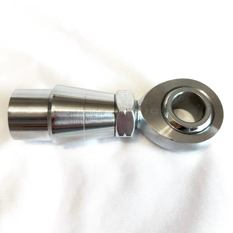 Badass Trail Ready 7 8 Inch Left Thread Heim Joint Kit With Chromoly Weld Bung Tube Adapter and Jam Nut for UTV Rock Crawler Four Link Steering Suspension Gear, detailed view of chrome spherical bearing.