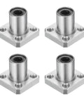 LMK6UU Linear Ball Bearings Deliver Rock Solid Precision With A 6Mm Bore And 12Mm Od Spec Featuring Square Flange Chromium Steel construction set of four
