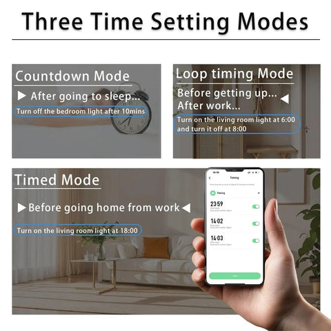 Heavy Duty Smart WiFi Circuit Breaker With Slick App Command And Easy Peasy Setup Offers Solid 63A features countdown, loop, and timed modes.