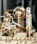 3D Wooden Puzzle Lift Coaster Set With Working Gears Marble Run Model Kit Roller Coaster Design Totally Buildable Brain Teaser view