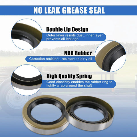 Trailer axle bearing kit, 4 sets for 3500 lb spindles, with 1.719 in seals, L68149/L44649, for #84 spindle, Amazon
