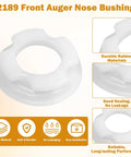 Ultra Plastic Front Auger Nose Bushing Replacement for Beverage Dispensers Hopper Assembly Fits CDS-3 ULTRA-1 ULTRA-2 ULTRA-2A white rubber bushing