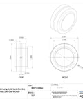 Technical drawing of Rock Solid GE 40 ES 2RS Spherical Plain Bearing Double Sealed 40MM Bore 62MM OD with measurements.