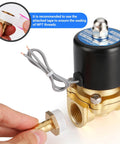 Brass Waterproof Electric Solenoid Valve Half Inch NPT DC12V Normally Closed For Water Oil Gas Air