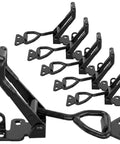 Six Pack Heavy Duty Toggle Latch Set 4003 Style With Lock Adjustable Up To 1320 Lbs Galvanized Iron With Black Coated Finish