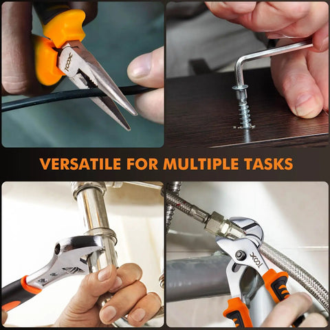 Knockout 313 Piece Ultimate Home Tool Kit With Heavy Duty 12V Cordless Drill And Deep Latch Storage Box Awesome For Quick Fixes Furniture Build Out And Shed Work