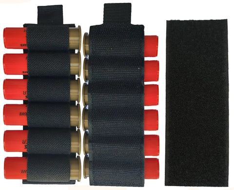 Side Saddle Shotgun Shell Carrier For 12 And 20 Gauge Holds 6 Rounds Tactical Buttstock Ammo Card With MOLLE Attachment
