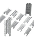 Heavy Duty 8 Inch Pallet Collar Hinges 8 Pack, silver robust folding hinge clips for DIY garden boxes and tool storage.