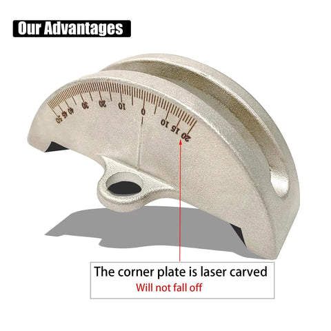 316 Stainless Steel 14 Inch Bandsaw Trunnions With Degree Scale For Most 14 Inch Wood Band Saws Replacement For JWBS-14 LBS-60 426-02-395-0005 426-02-0-950-0002 2 Pack Plug And Play with laser-engraved scale visible