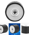 4 Pack Anti Vibration Bobbin Isolators For Automotive Heavy Machinery And Fitness Equipment Rubber Damper Absorbers NR SBR NBR CR EPDM SIL PU Materials DD40x30 M10 Mounting Options, side view