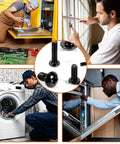 Collage of men assembling appliances with All In One 1305 Piece Metric Screw And Nut Kit With 10.9 Grade Alloy Steel Bolts Nuts Washers