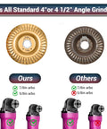 Comparison of 14 Piece Wood Carving Disc Set For Four Inch And Four And A Half Inch Angle Grinders With Seven Eighths To Five Eighths Inch Arbor