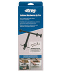 Packaging of Cabinet Hardware Jig Pro For Easy Knob And Pull Installations, Adjustable Drill Guides, Reversible Design, Handles One And Three Quarters Inch To Twelve Inches Center Spacing, Professional Grade Accuracy For Doors And Drawers