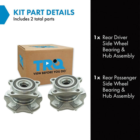 Rear Wheel Bearing And Hub Assembly Set For 2010-2015 Lexus RX 350, 2016-2022 Toyota Highlander, And 2021-2023 Sienna AWD - 2 Piece Kit shown with packaging