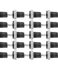 20 Piece Banana Socket Binding Post Adapters Welding Type Grounding 4mm Brass Plated Terminals With ABS Insulated Shell