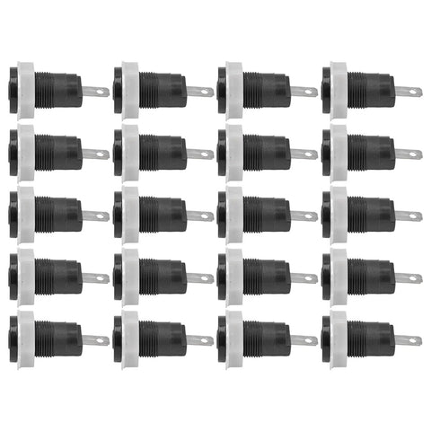 20 Piece Banana Socket Binding Post Adapters Welding Type Grounding 4mm Brass Plated Terminals With ABS Insulated Shell
