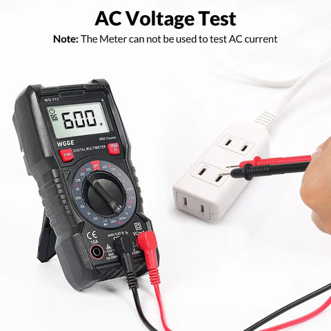 Beefy Digital Multimeter With Case For Home DIY And Auto Troubleshooting, Reads AC DC Voltage Current Resistance Diodes And Continuity