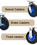 Heavy Duty Caster Wheels With Brakes Top Plate Swivel Castors For Furniture And Workbenches Trolleys And Carts Rolling Plate Castors