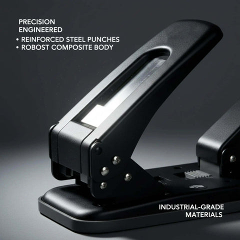Tough As Nails Heavy Duty 2 Hole Punch For Office, School, And Home, 100 Sheets Capacity, 80mm Hole Spacing, portable paper punch