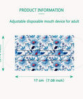 Floral Print Disposable Face Masks For Glasses Wearers 3 Ply Breathable Anti Fog Face Cover With Adjustable Nose Wire 50 Pack Adults