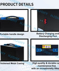 High Performance 48V Lithium Forklift Battery Pack With Smart Cell Protection And No Memory Effect, showing portable handle and charging port.